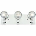 Elegant Lighting Elegant Lighting  Graham Chrome & Clear 3-Light Bathroom Wall Vanity Light 3509W18C